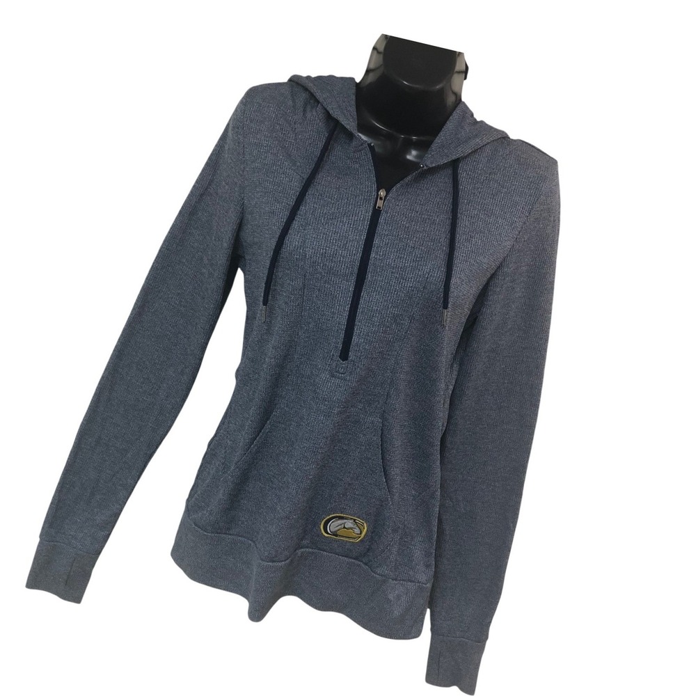 UC Davis Aggies Hoodie 1/4 Zip Waffle Knit Logo Lightweight Womens S Colosseum